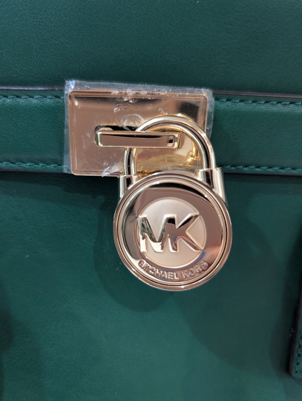 Michael Kors Emerald Green Leather Satchel - Picture 3 of 7